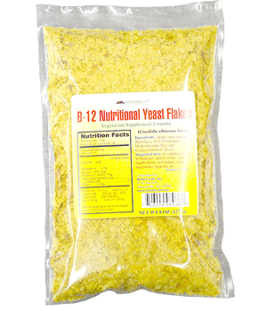B-12 Nutritional Yeast Flakes - Vegetarian Supplement Formula