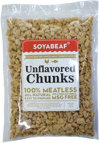Soyabeaf® Unflavored Chunks - Chicken or White Meat Substitute